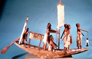 塗られた木の葬船、第9王朝、古代エジプト、紀元前2232-2140年 作： Unbekannt