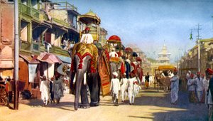 Gaekwars国象、マニプリバザール、ボンベイ、インド、c1924 作： Unbekannt