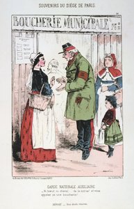 補助国家警備隊、パリ包囲戦、プロイセン戦争、1870年-1871年。 作： Unbekannt