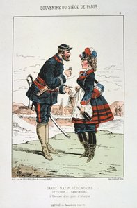座りがちな国家警備隊-1870-1871年、パリ包囲戦のカンティニエールオフィサー 作： Unbekannt