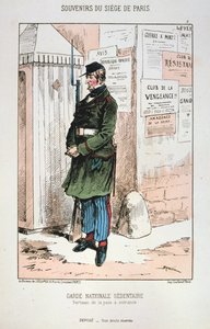 パリの包囲、1870年から1871年の国家警備隊座りがち 作： Unbekannt
