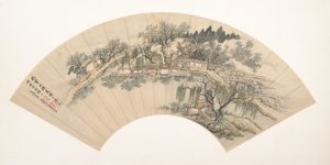 菱の実を集める様子 18世紀以降のもので、1706年の偽物です。 作： Unbekannt