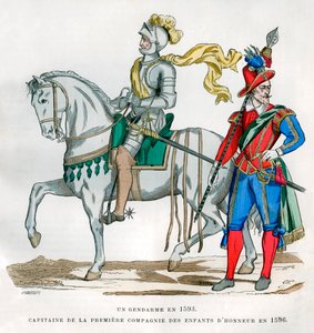 ジャンダルム、1583年、第1カンパニーオブザエンファンツドゥオヌール号、1596年1882〜1884年 作： Unbekannt