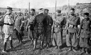 メダルを配ったジョセフジョフレ将軍、アルザス、フランス、1915 作： Unbekannt
