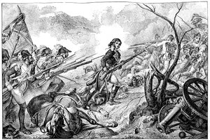 1797年1月14日、リボリの戦いでのジュベール将軍1882〜1884年 作： Unbekannt