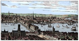 ロンドンの概観、1666年、1909年。 作： Unbekannt
