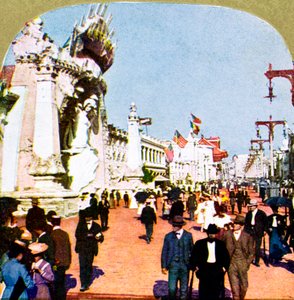 ワールドフェア、米国ミズーリ州セントルイスのパイクの概観、1904年 作： Unbekannt