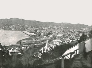 1895年、ニュージーランド、ウェリントンの街の概観。 作： Unbekannt
