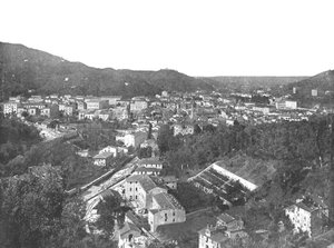 イタリア、カララ市の概観、1895年。 作： Unbekannt