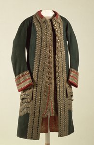 アレクサンドル・スヴォーロフ（1729-1800）所有の将軍服 18世紀後半（毛織物と絹に金糸で装飾されている 作： Unbekannt