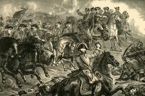 ジョージ2世、1743年6月27日、1890年、デッティンゲンの戦いで。 作： Unbekannt