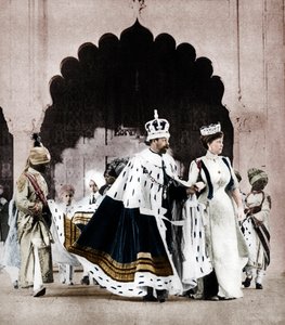 1911年、1935年、インドのデリーにあるジョージ5世とクイーンメアリー。 作： Unbekannt