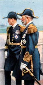 1924年7月26日、艦隊をレビューするジョージ5世とプリンスオブウェールズ、c1935 作： Unbekannt