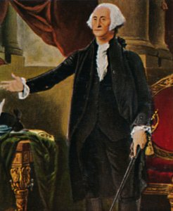 ジョージワシントン1732-1799。 -GCスチュアートによる塗装後の彫刻、1934年。