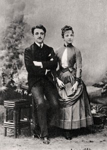 ジョルジュとジャンヌユーゴー、フランスの小説家ビクターユーゴーの孫、1884年
