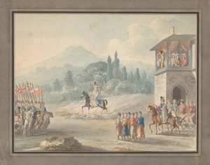 ジョージア騎兵のレビュー、c。 1780 作： Unbekannt