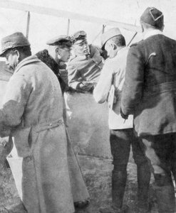 1916年、フランスのエース、ジャンナバールに撃墜されたドイツの飛行士 作： Unbekannt