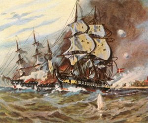 1936年4月5日、1849年4月5日、エッケルンフェルデの海岸からのドイツ軍の砲撃。 作： Unbekannt