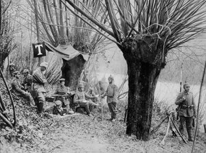 ドイツのフィールド電話局、アイヌ、フランス、第一次世界大戦、1915 作： Unbekannt