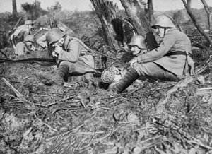 ドイツのフィールドテレフォニスト、ソンム、フランス、第一次世界大戦、1916 作： Unbekannt