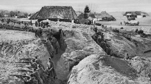 第一次世界大戦、1915年、ポーランド、ヤシオンナの塹壕にいるドイツ歩兵