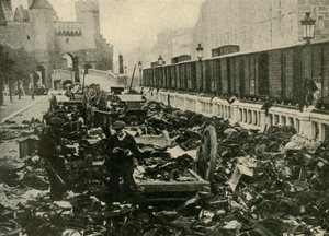 ベルギーのアントワープでのドイツの船員、第一次世界大戦、1914年、1920年。 作： Unbekannt