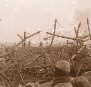 塹壕から出てきたドイツ人、フランス北部のマシゲ、c1914-c1918。 作： Unbekannt