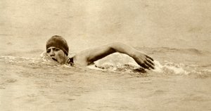 チャンネルを泳いだ最初の女性、1926年、1935年のガートルードエデル。 作： Unbekannt