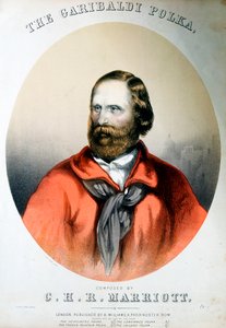 ジュゼッペガリバルディ、イタリアの愛国者、c1864 作： Unbekannt