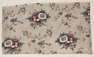艶をかけられた更紗の破片、c。 1830年。