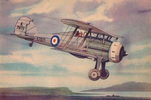 Gloster Gladiator Fighter Biplane、c1944。 作： Unbekannt