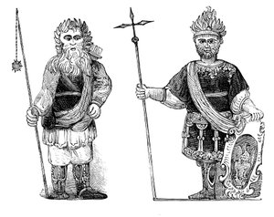 ゴグとマゴグ、ギルドホール、ロンドン、c1902 作： Unbekannt