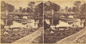 1860 年代、オーストラリア、シーモアでのゴルボーン パント。 作： Unbekannt