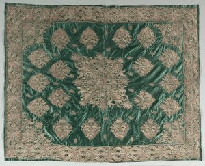 金糸刺繍カバー、1800年代。