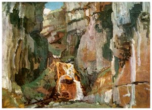 Gordale Scar、ウェストヨークシャー、c1811 1956 作： Unbekannt