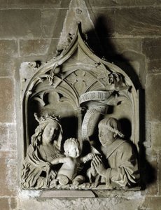 ゴシック美術：聖職者の墓碑銘 ニコラ・ド・ライデンによる石彫。1463年 カテドラル・ノートルダム・ストラスブール（バス＝ラン県 作： Unbekannt