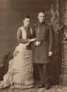 ロシアのアナスタシア・ミハイロヴナ大公夫人とフレデリック・フランシス3世大公 1878年 作： Unbekannt