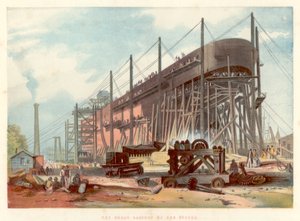 1857年のテムズ川ミルウォールの株式に関するグレートイースタン 作： Unbekannt
