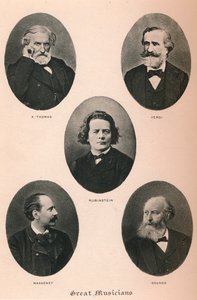 偉大なミュージシャン-プレートI.、1895 作： Unbekannt