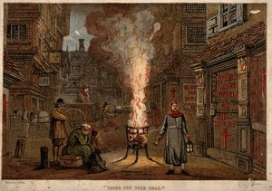 ロンドンの大疫病、1665 作： Unbekannt