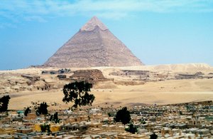エジプトのギザにあるクフ王の大ピラミッド、第4王朝、旧王国、紀元前26世紀