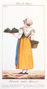 サヤインゲンの売り手、1826年 作： Unbekannt