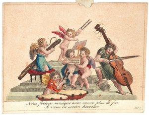 グリーティング カード 1815 年以降の天使の楽団。 作： Unbekannt