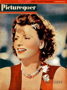 グレタガルボ1905〜1990年、スウェーデン生まれのアメリカ人女優、1942年