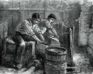 ホイール作業中のグラインダー、c1880 作： Unbekannt