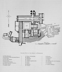 噴水の修道院の平面図、噴水修道院、1897