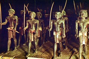 エジプトのヌビア兵士のグループ 作： Unbekannt