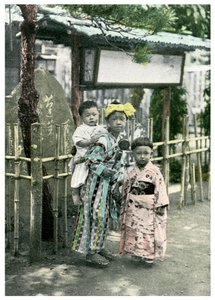 子供たちのグループ、日本、1904 作： Unbekannt