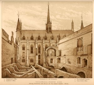 ロンドン市ギルドホールノースサイド、1882-1883 1886 作： Unbekannt