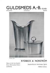 Guldsmeds A.-BGAB-スターリングシルバー-Rydbeck＆Norström。、1939 作： Unbekannt